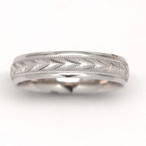 Wedding Band 14k White Gold 5mm