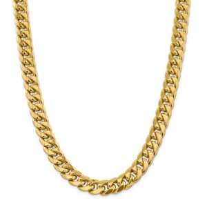12.6mm Cuban Link 14k Yellow Gold 26"