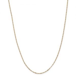 1.25mm Flat Figaro Chain 14k Yellow Gold 20:"