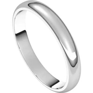 3mm Wedding Band 14k White Gold